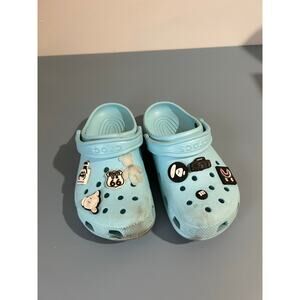 Crocs light blue womens size 6 mens size 4 including jibbitz